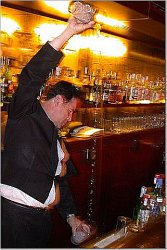 Jeronimo mixing up a cocktail